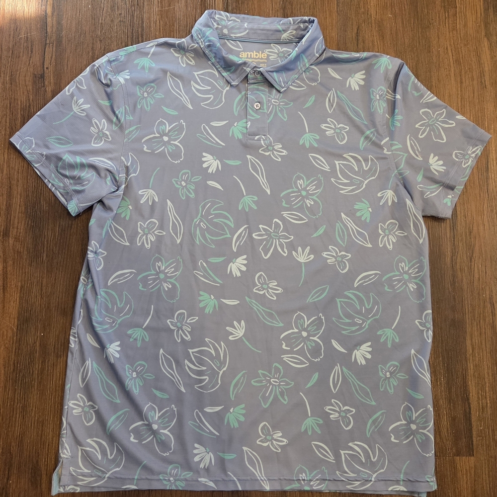 Gray Floral Men's Shirt